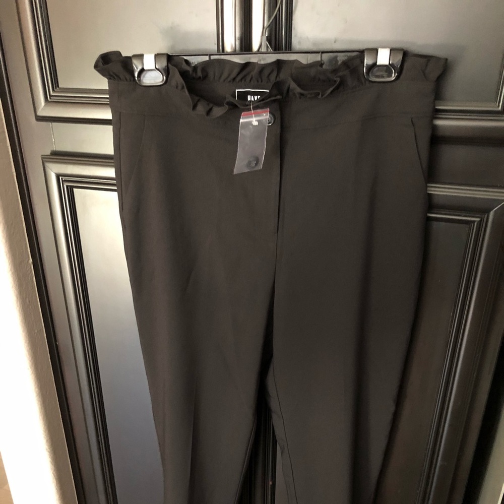 Ruffle Waist Black Fashion Nova Ankle Pants